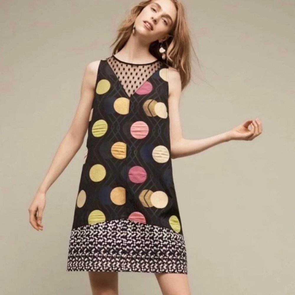 Maeve Anthropologie Sleeveless Polka Dot Dress Size Small NWT - Picture 2 of 10